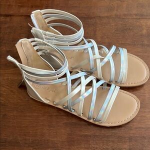 Iridescent Strappy Sandals